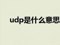 udp是什么意思生物（udp是什么意思）