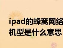 ipad的蜂窝网络机型是什么意思（蜂窝网络机型是什么意思）