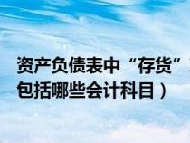 资产负债表中“存货”项目包括( )账户（资产负债表中存货包括哪些会计科目）