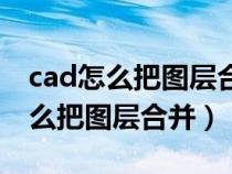 cad怎么把图层合并到一起打印出来（cad怎么把图层合并）