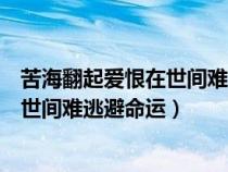 苦海翻起爱恨在世间难逃避命运什么意思（苦海翻起爱恨在世间难逃避命运）