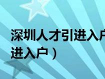 深圳人才引进入户流程个人办理（深圳人才引进入户）