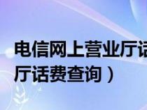 电信网上营业厅话费查询电话（电信网上营业厅话费查询）