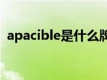 apacible是什么牌子（apacer是什么牌子）