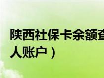 陕西社保卡余额查询（陕西社会保障卡查询个人账户）