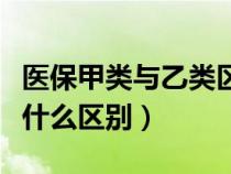 医保甲类与乙类区别（国家医保甲类和乙类有什么区别）