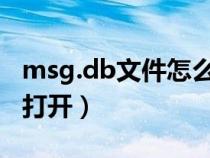 msg.db文件怎么打开（msg文件用什么软件打开）