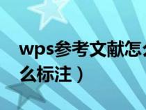 wps参考文献怎么标注[1]（wps参考文献怎么标注）