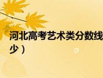 河北高考艺术类分数线公布（河北省高考艺术类分数线是多少）