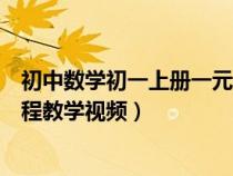 初中数学初一上册一元一次方程（初一上册数学一元一次方程教学视频）