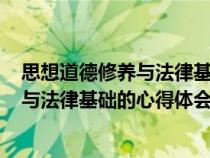 思想道德修养与法律基础的心得体会500字（思想道德修养与法律基础的心得体会）