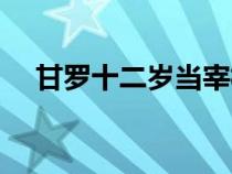 甘罗十二岁当宰相（甘罗十二岁做宰相）