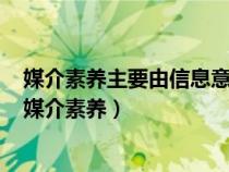 媒介素养主要由信息意识信息能力和信息伦理三部分构成（媒介素养）