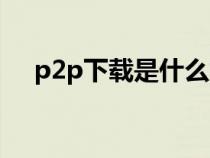 p2p下载是什么意思（p2p是什么意思）