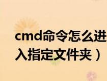 cmd命令怎么进入某个文件夹（cmd怎么进入指定文件夹）