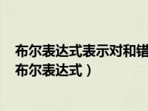 布尔表达式表示对和错的单词既可以大写也可以使用小写（布尔表达式）