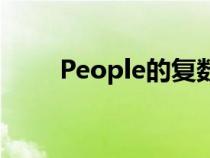 People的复数形（people的复数）