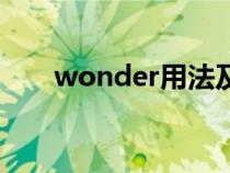 wonder用法及短语（wonder用法）