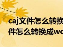 caj文件怎么转换成word文档要钱吗（caj文件怎么转换成word）