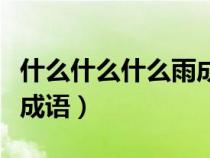 什么什么什么雨成语四个字（什么什么什么雨成语）