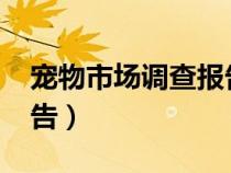 宠物市场调查报告2000字（宠物市场调查报告）