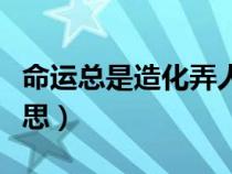 命运总是造化弄人什么意思（造化弄人什么意思）