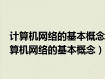 计算机网络的基本概念和因特网的初步知识及网络协议（计算机网络的基本概念）