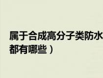 属于合成高分子类防水卷材的有哪些（合成高分子防水卷材都有哪些）