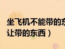 坐飞机不能带的东西有哪些?2021（坐飞机不让带的东西）