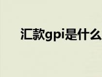 汇款gpi是什么意思（gpi是什么意思）