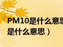 PM10是什么意思标准范围多少正常（pm10是什么意思）