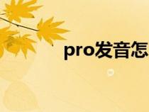 pro发音怎么读音（pro发音）