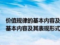 价值规律的基本内容及其表现形式是什么意思（价值规律的基本内容及其表现形式是什么）