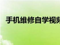 手机维修自学视频全套（手机维修自学网）