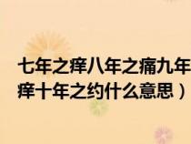 七年之痒八年之痛九年之储十年之约原文（三年之痛七年之痒十年之约什么意思）