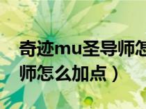 奇迹mu圣导师怎么加点最好（奇迹MU圣导师怎么加点）