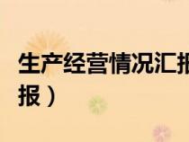 生产经营情况汇报材料（企业生产经营情况汇报）