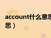 account什么意思中文翻译（account什么意思）