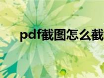 pdf截图怎么截长图（pdf截图怎么截）