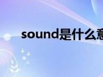 sound是什么意思（soul是什么意思）