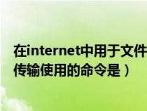 在internet中用于文件传输（在internet的基本服务中文件传输使用的命令是）