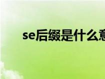 se后缀是什么意思（后缀是什么意思）