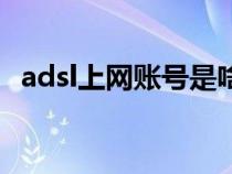 adsl上网账号是啥（adsl上网流程是什么）