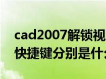 cad2007解锁视口（CAD锁定和解锁视口的快捷键分别是什么）