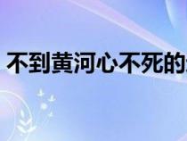 不到黄河心不死的近义词（不到黄河心不死）