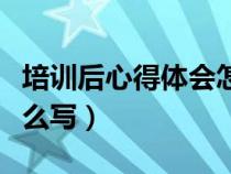 培训后心得体会怎么写短（学习的心得体会怎么写）