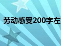 劳动感受200字左右扫地（劳动感受200字）