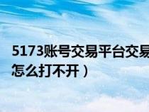 5173账号交易平台交易为何总是失败?（5173游戏交易平台怎么打不开）