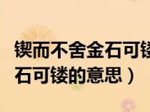 锲而不舍金石可镂的意思和典故（锲而不舍金石可镂的意思）