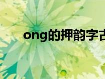 ong的押韵字古诗词（ong的押韵字）